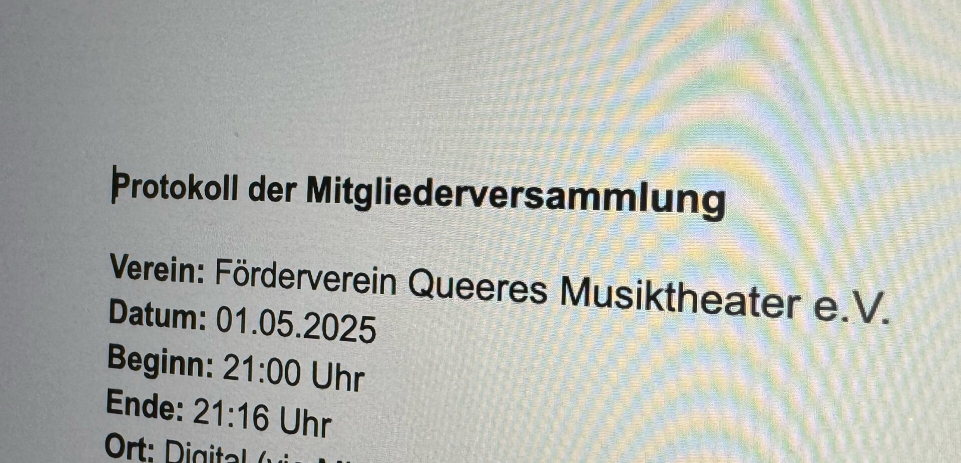 Protokoll der Mitgliederversammling - Symbolbild